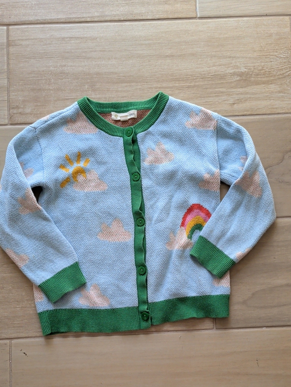 Tucker & Tate Size 3 Rainbow & Cloud Cardigan